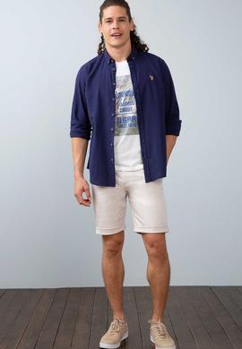 Erkek Mavi Uzun Kollu Gömlek - 50200410024