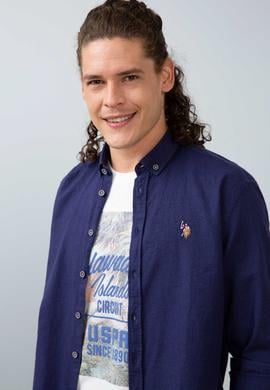 Erkek Mavi Uzun Kollu Gömlek - 50200410024