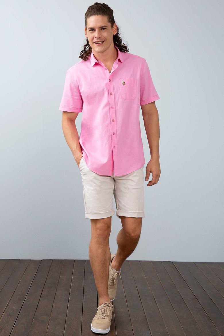 Erkek Pembe Gömlek Kısakol - 50200424030