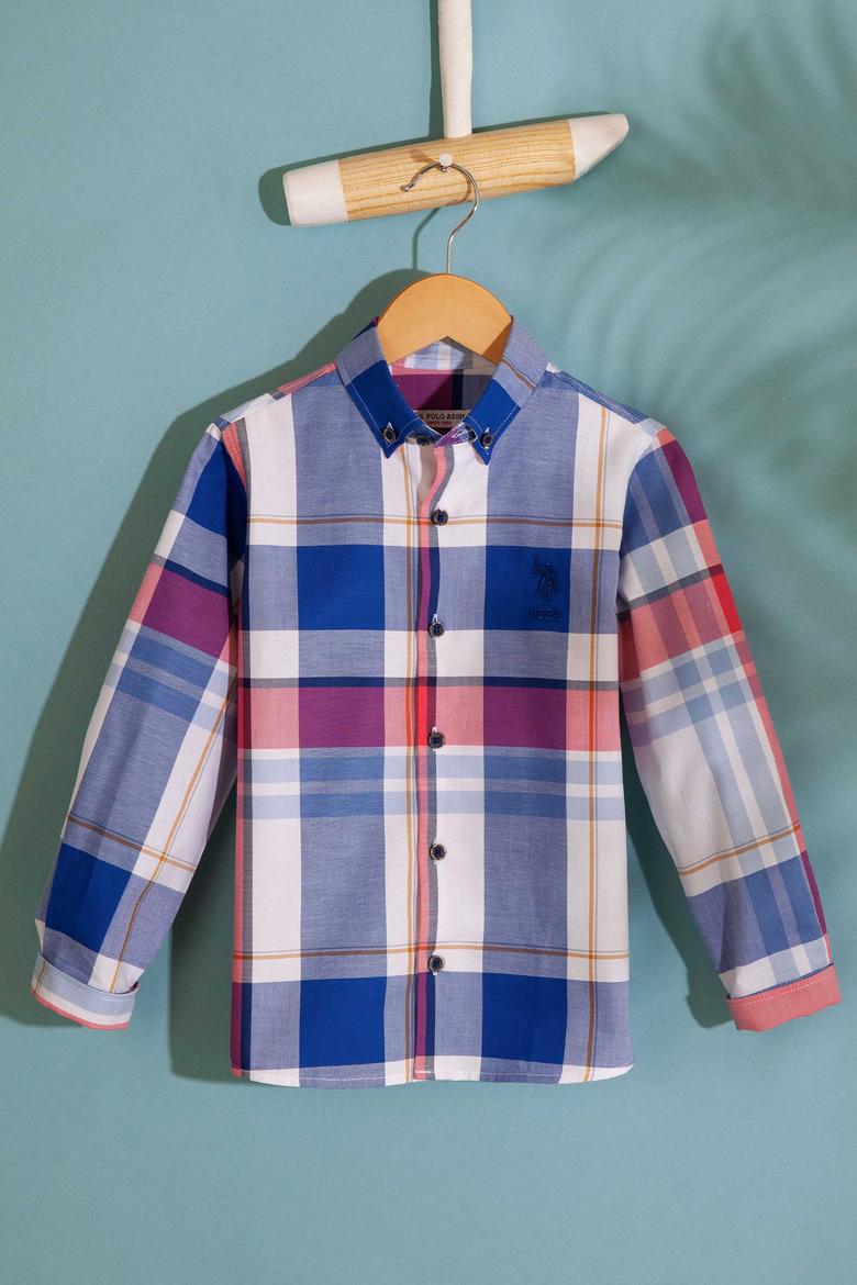 Erkek Çocuk Kırmızı Gömlek Uzunkol