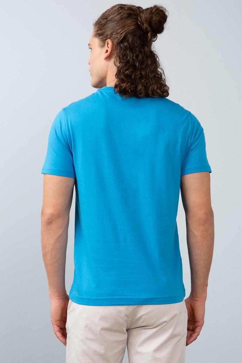 Erkek İndigo T-Shirt - 50200721007