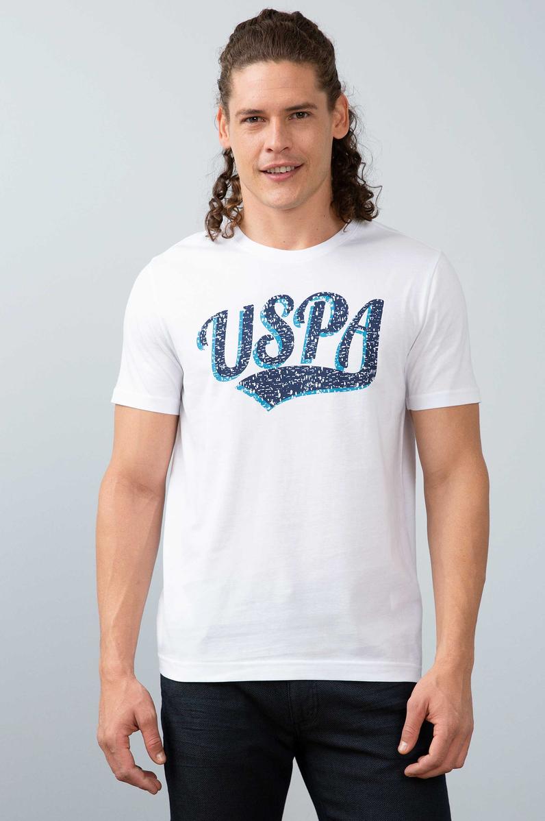 Erkek Beyaz Bisiklet Yaka T-Shirt