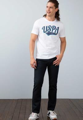 Erkek Beyaz Bisiklet Yaka T-Shirt - 50200721020