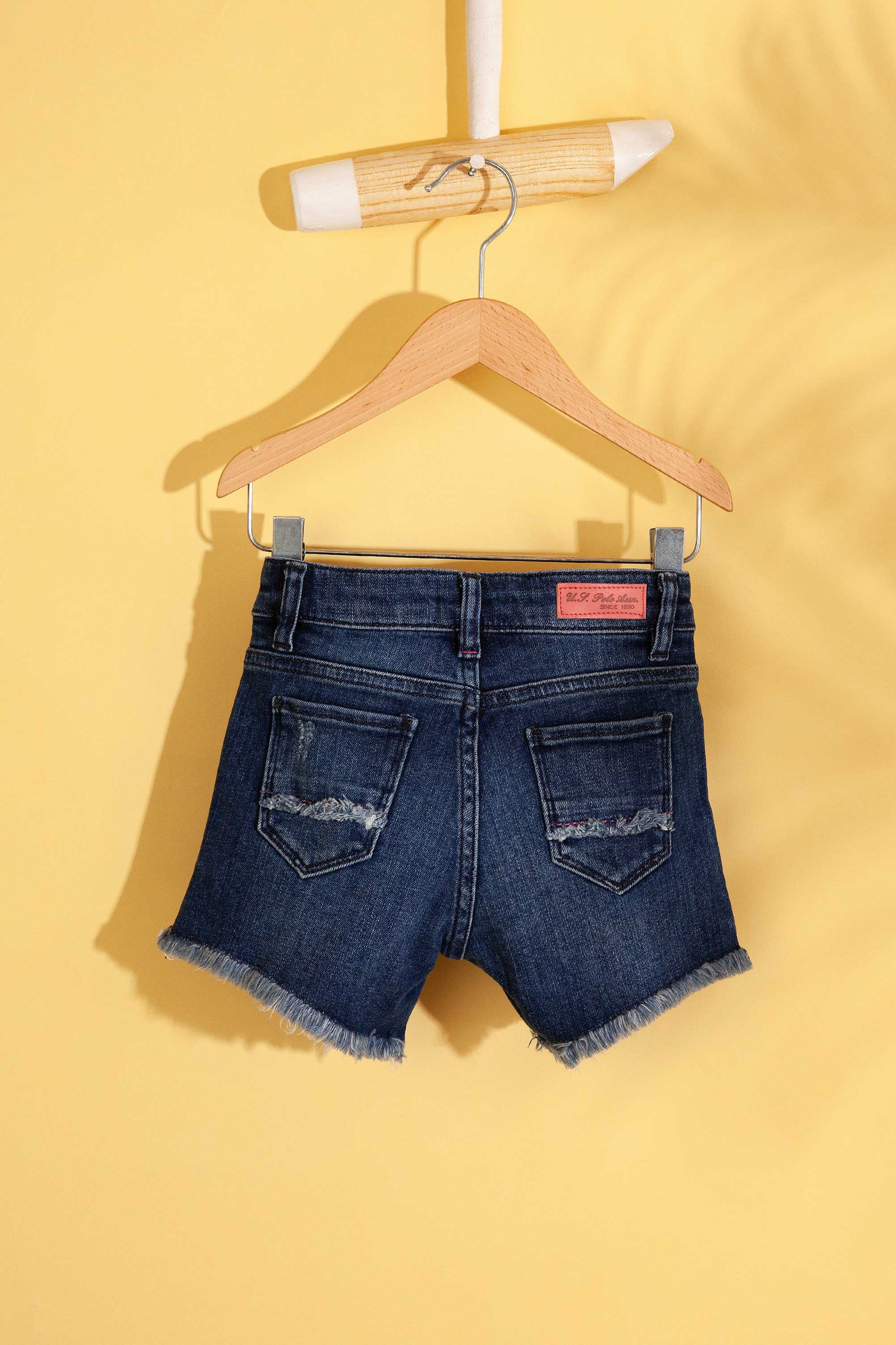 Kız Çocuk Mavi Denim Bermuda - Image 2