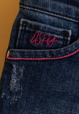 Kız Çocuk Mavi Denim Bermuda - 50201243006