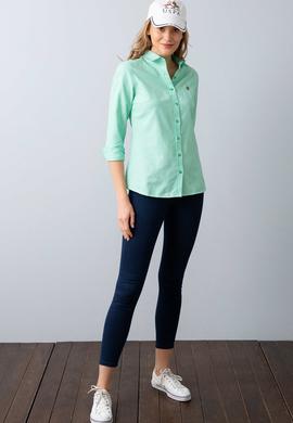 Kadın Yeşil Gömlek Uzunkol Basic - 50201568034