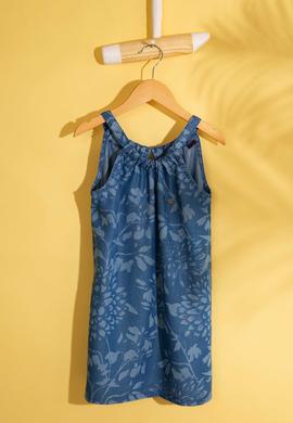 Kız Çocuk Mavi Elbise - 50201644006