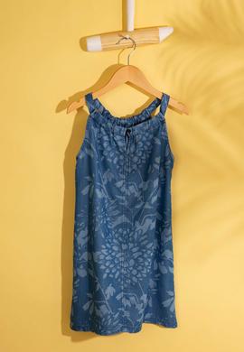 Kız Çocuk Mavi Elbise - 50201644006