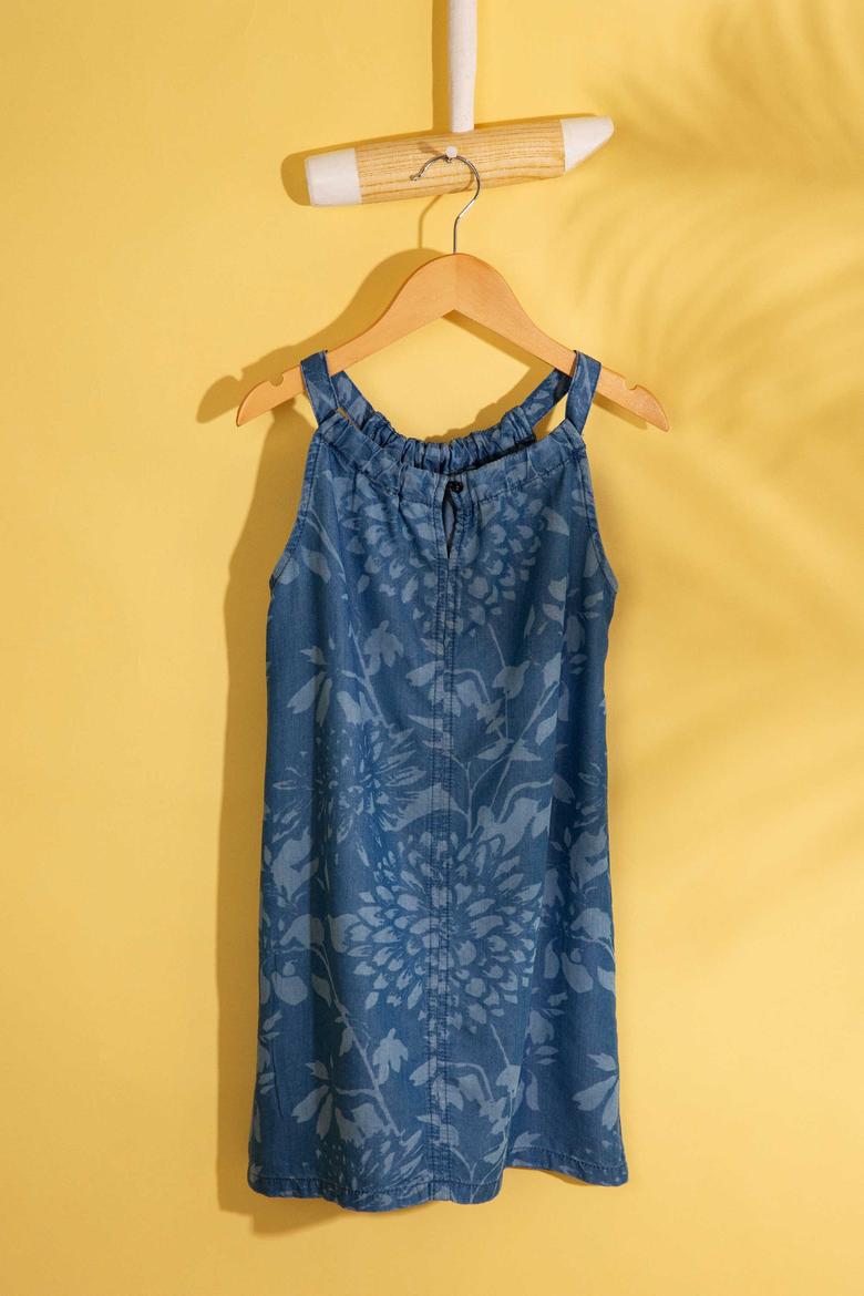 Kız Çocuk Mavi Elbise - 50201644006