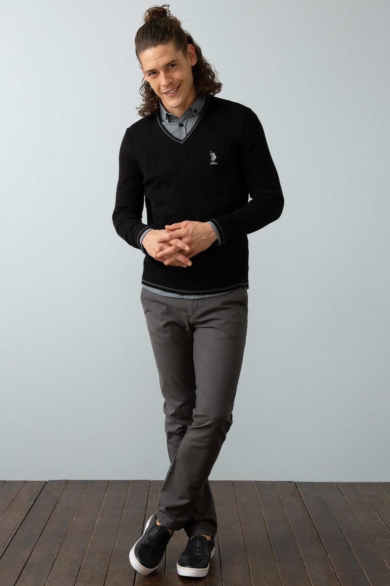 Erkek Siyah Triko Kazak - 50202511062