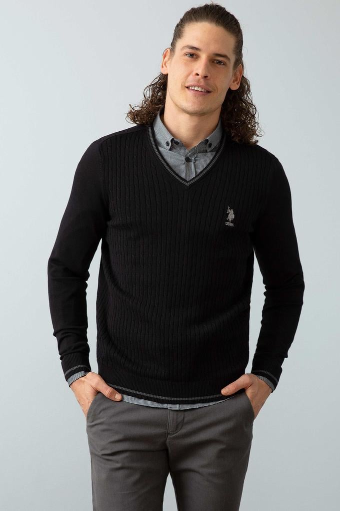 Erkek Siyah Triko Kazak