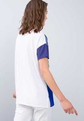 Kadın Mavi V - Yaka T-Shirt - 50202521014