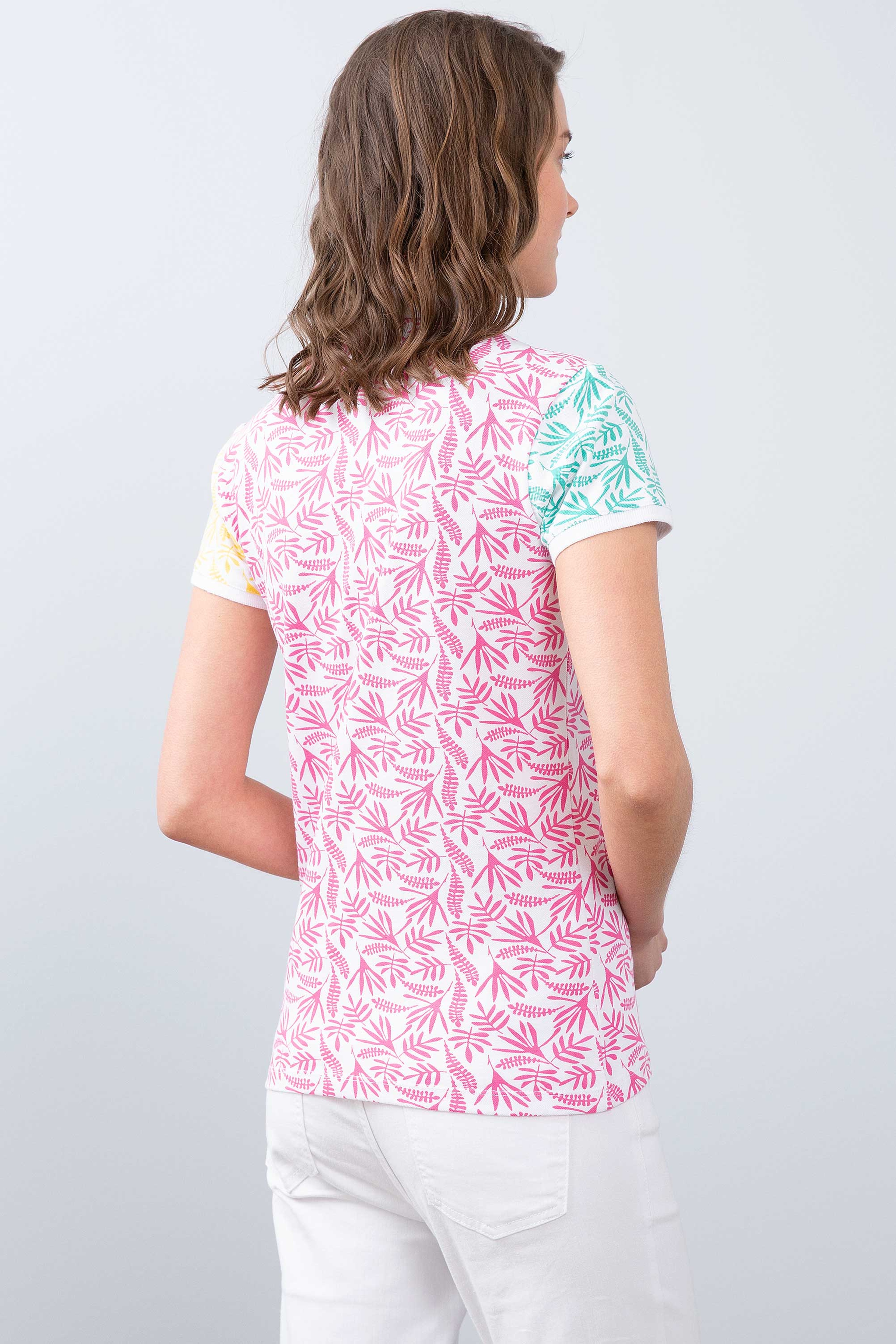Kadın Pembe Polo Yaka T-Shirt