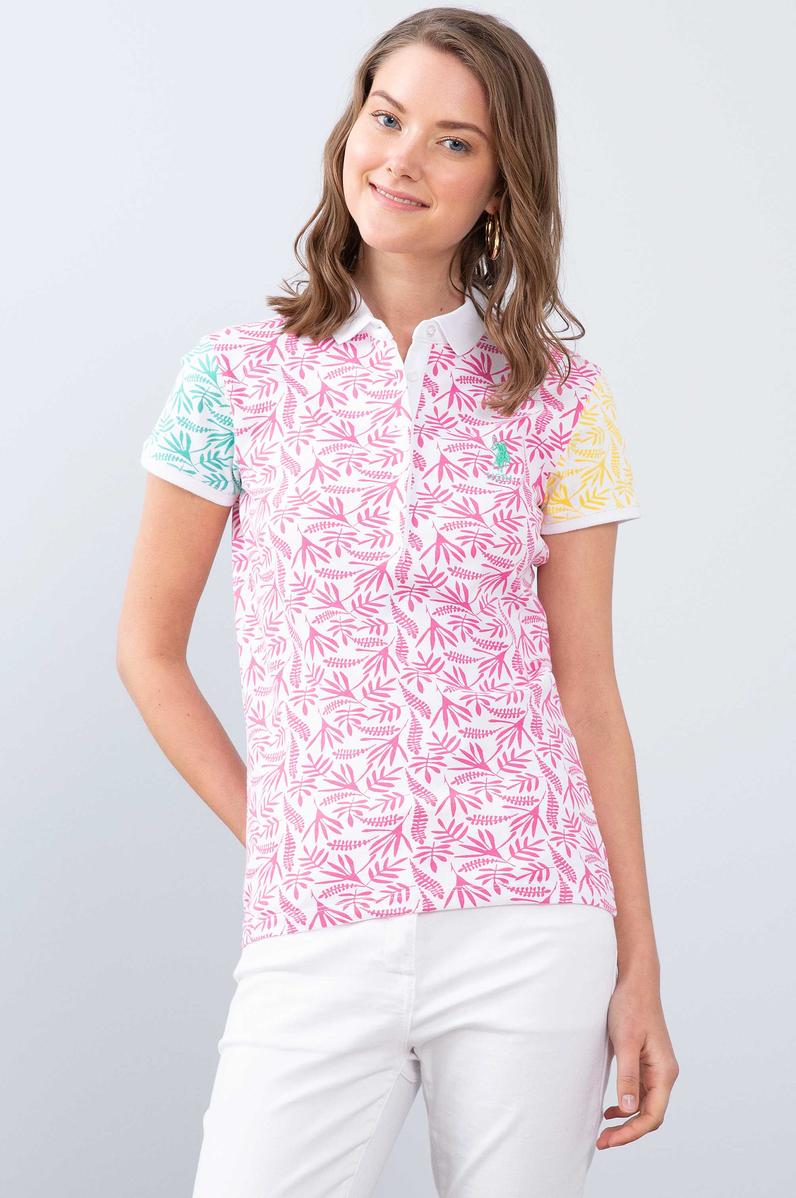 Kadın Pembe Polo Yaka T-Shirt