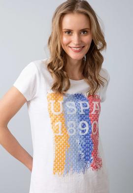 Kadın Mavi Bisiklet Yaka T-Shirt - 50202601016