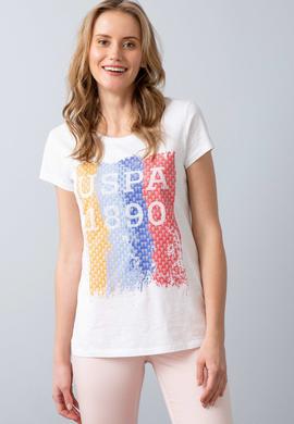 Kadın Mavi Bisiklet Yaka T-Shirt - 50202601016