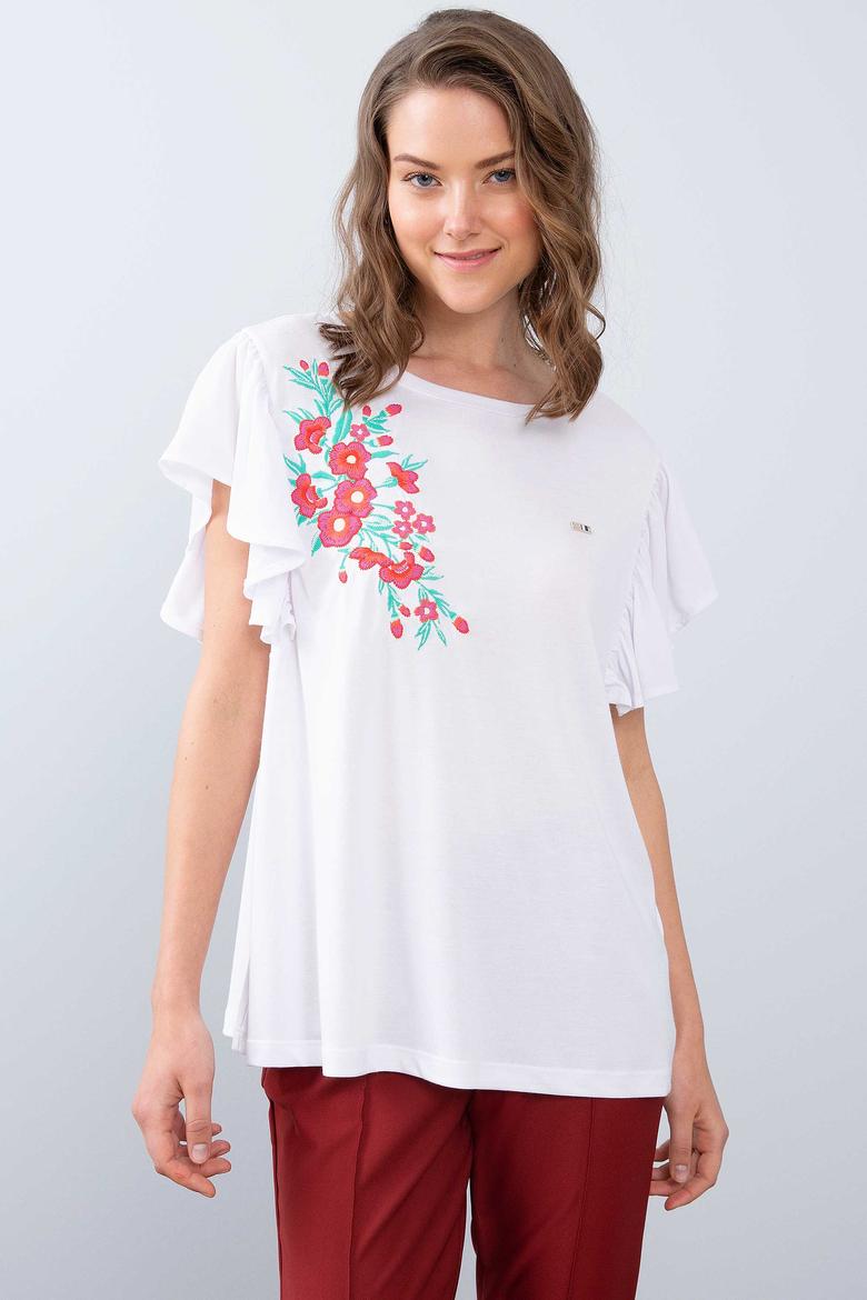 Kadın Beyaz Tişört - 50202620008
