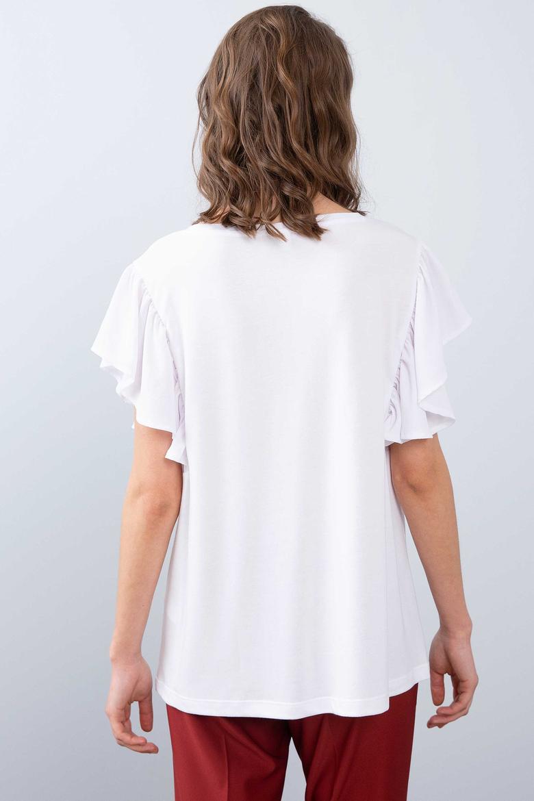 Kadın Beyaz Tişört - 50202620008