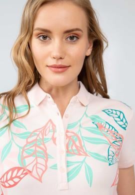 Kadın Pembe Polo Yaka T-Shirt - 50202624008