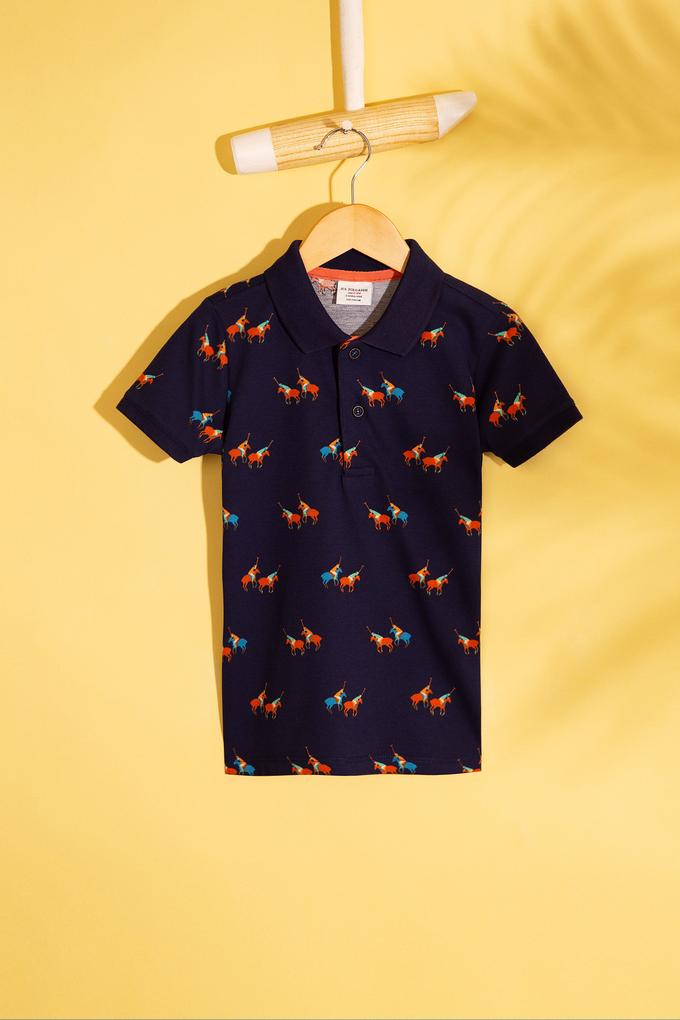 Çocuk Lacivert Bisiklet Yaka Tişört