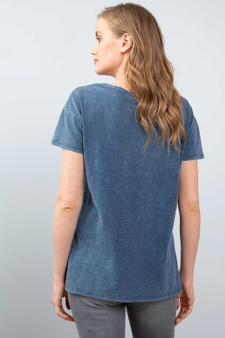 Kadın Lacivert Tişört - 50202760006