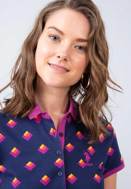 Kadın Lacivert Polo Yaka T-Shirt - 50202778016