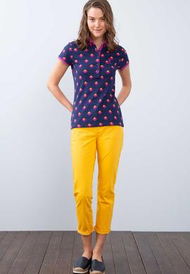 Kadın Lacivert Polo Yaka T-Shirt - 50202778016