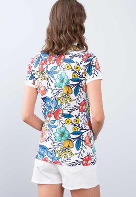 Kadın Beyaz Polo Yaka T-Shirt - 50202779011