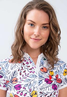 Kadın Beyaz Polo Yaka T-Shirt - 50202785002