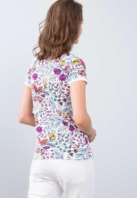 Kadın Beyaz Polo Yaka T-Shirt - 50202785002