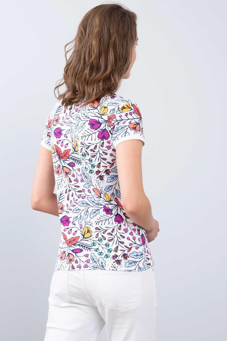 Kadın Beyaz Polo Yaka T-Shirt - 50202785002