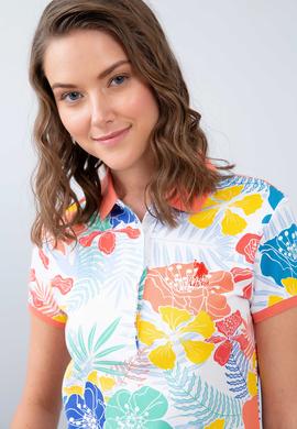 Kadın Beyaz Polo Yaka T-Shirt - 50202786006