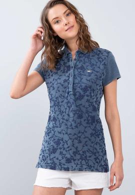 Kadın Lacivert Polo Yaka T-Shirt - 50202788005