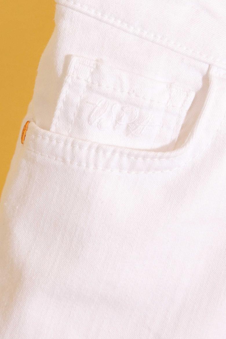 Kız Çocuk Beyaz Dokuma Bermuda Capri - 50203109009