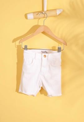 Kız Çocuk Beyaz Dokuma Bermuda Capri - 50203109009