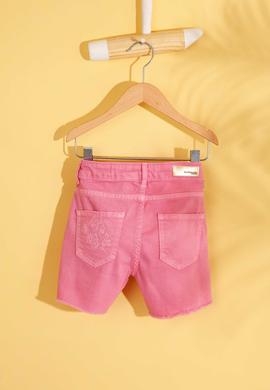 Kız Çocuk Pembe Dokuma Bermuda Capri - 50203109012