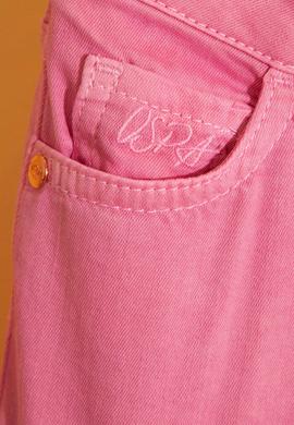 Kız Çocuk Pembe Dokuma Bermuda Capri - 50203109012