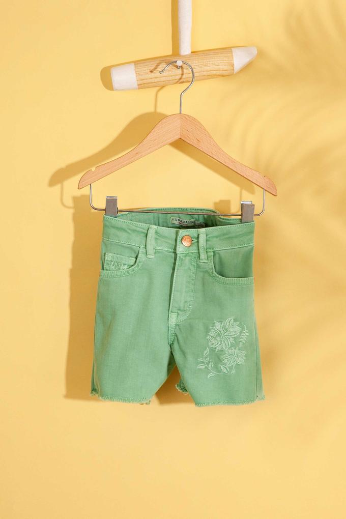 Kız Çocuk Yeşil Şort