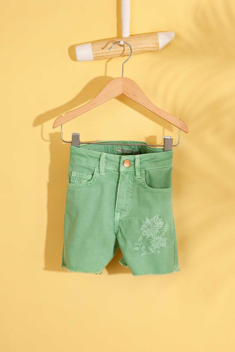 Kız Çocuk Yeşil Şort