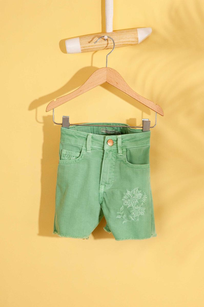 Kız Çocuk Yeşil Şort