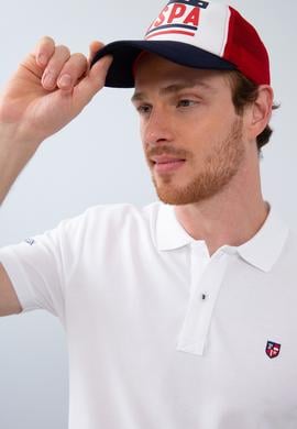 Erkek Beyaz Polo Yaka T-Shirt Basic - 50206182006