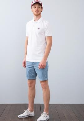 Erkek Beyaz Polo Yaka T-Shirt Basic - 50206182006