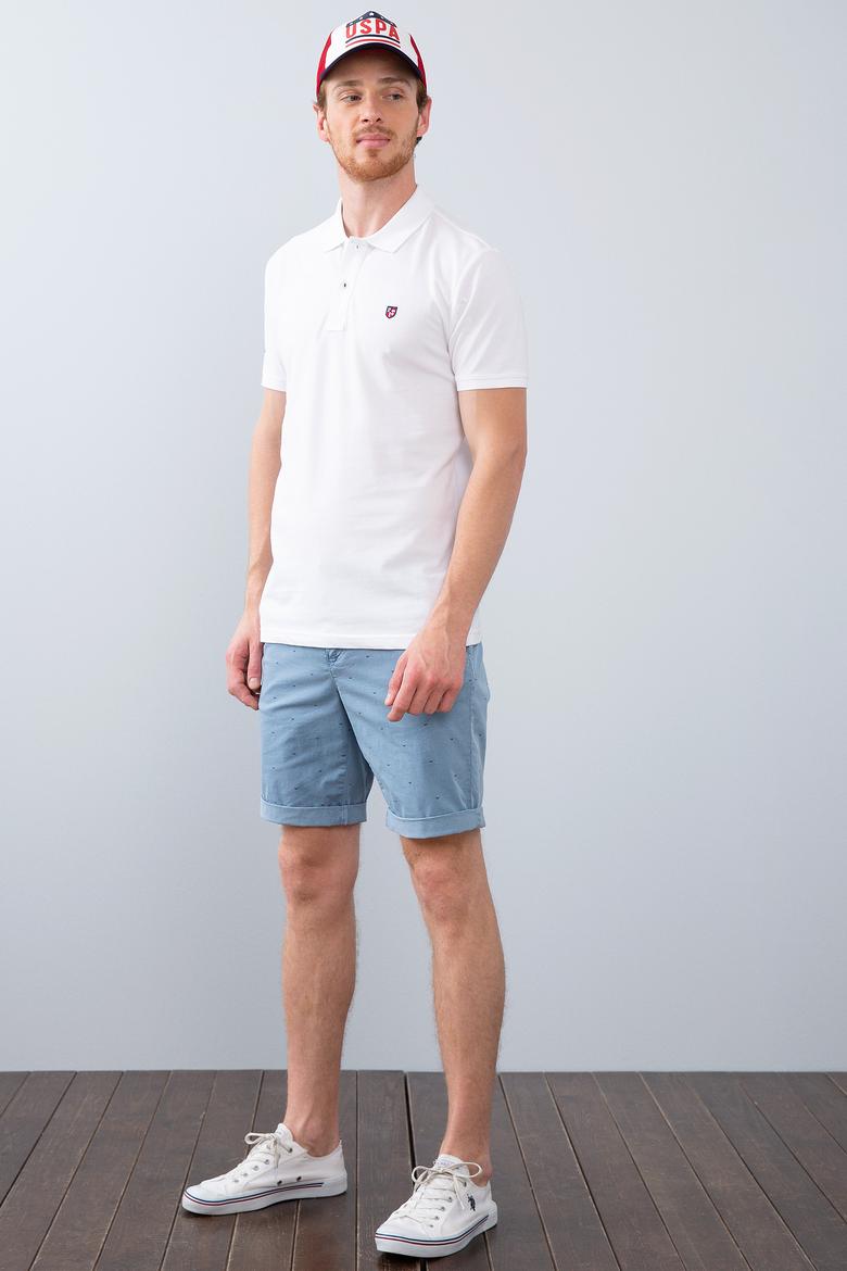 Erkek Beyaz Polo Yaka T-Shirt Basic - 50206182006