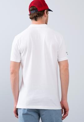 Erkek Beyaz Polo Yaka T-Shirt Basic - 50206182006