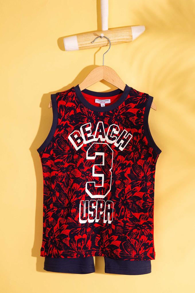 Erkek Çocuk Açık Kırmızı Pijama Takımı