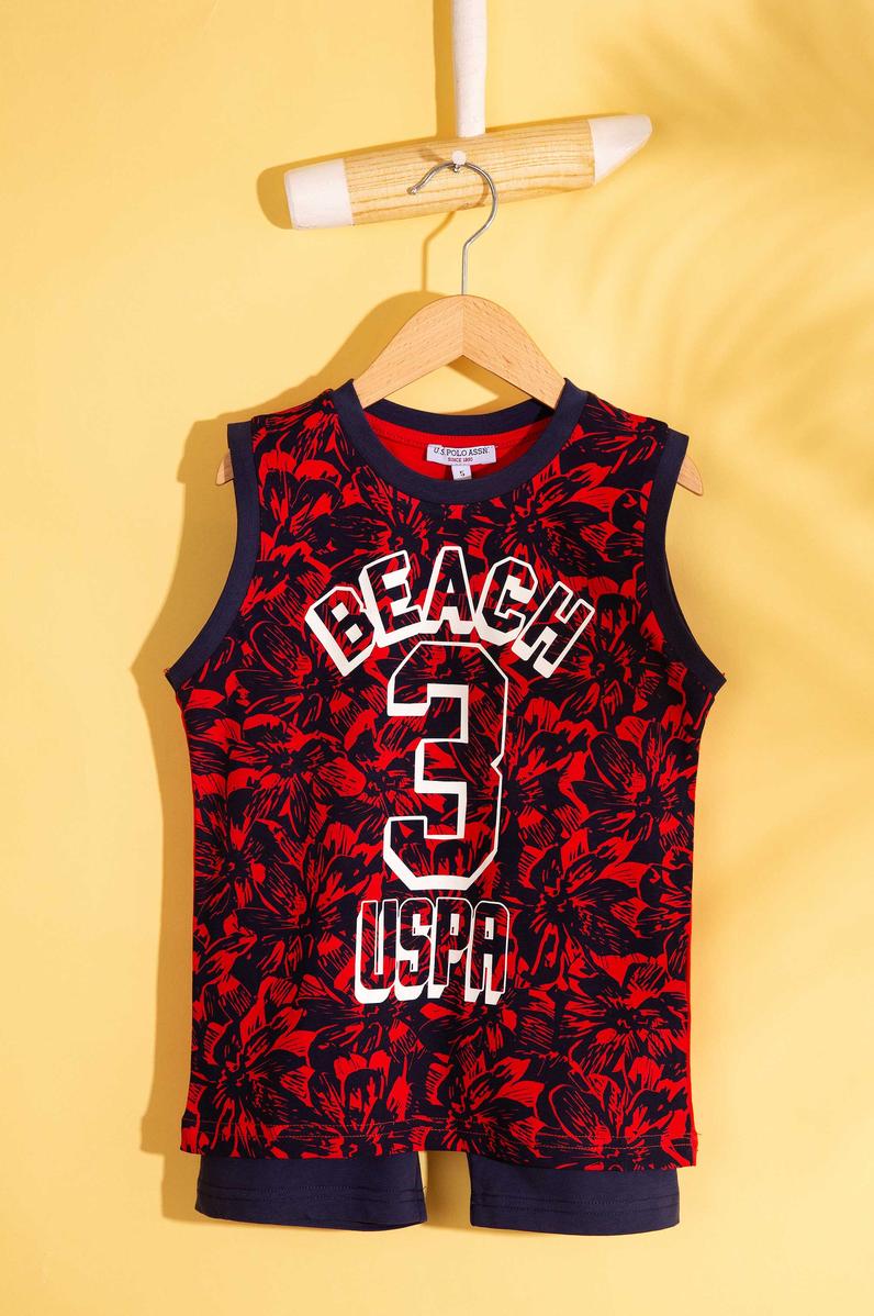 Erkek Çocuk Açık Kırmızı Pijama Takımı