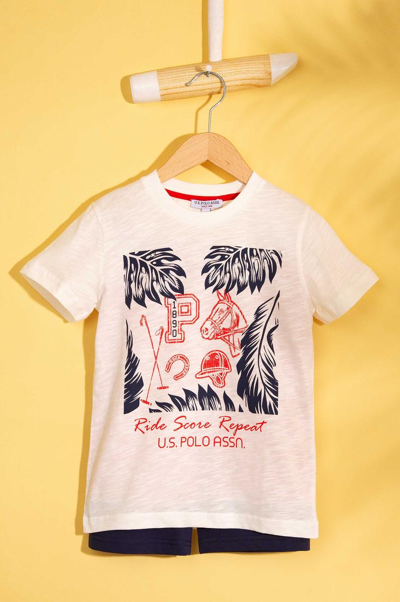 Erkek Çocuk Krem Pijama Takımı