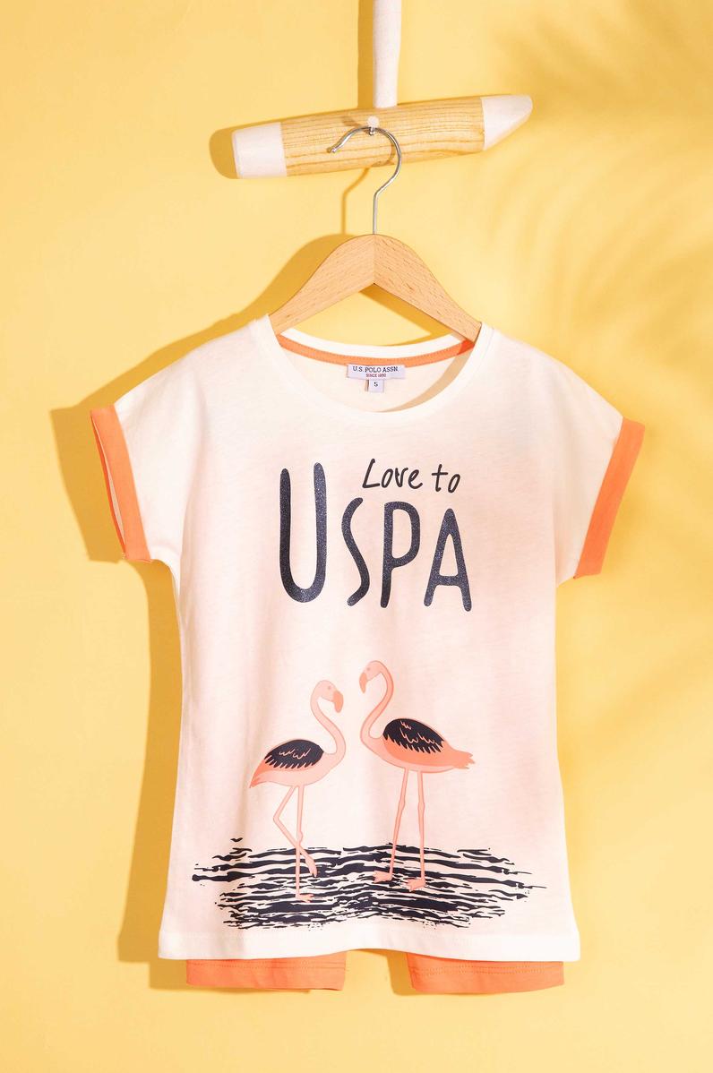 Kız Çocuk Beyaz Pijama Takımı