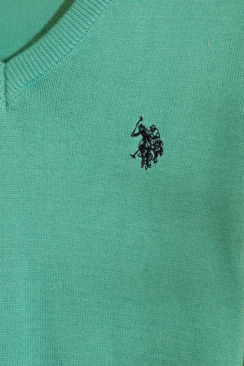 Kız Çocuk Yeşil Triko Kazak Basic - 50213275031