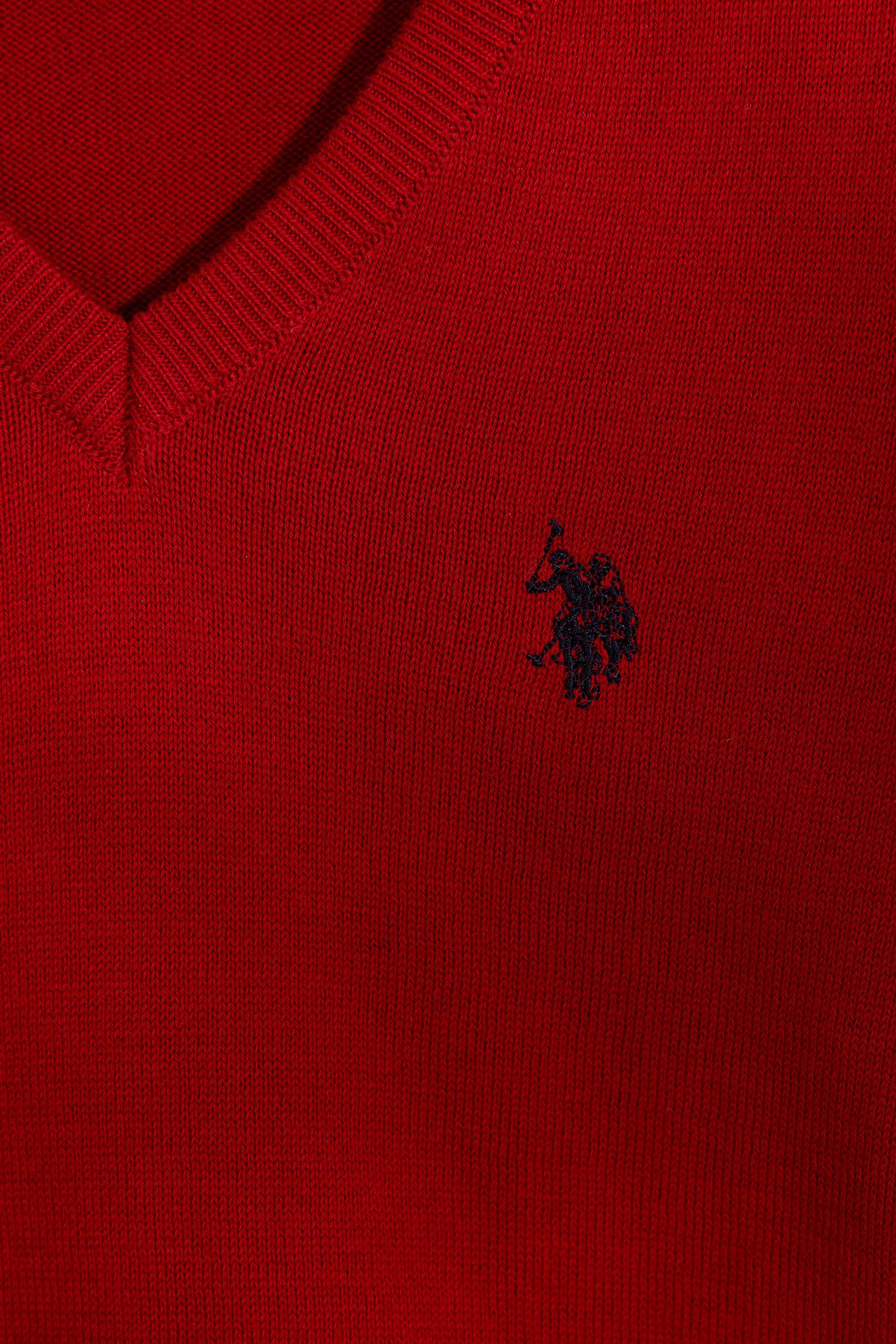Kız Çocuk Kırmızı Triko Kazak Basic - Image 3